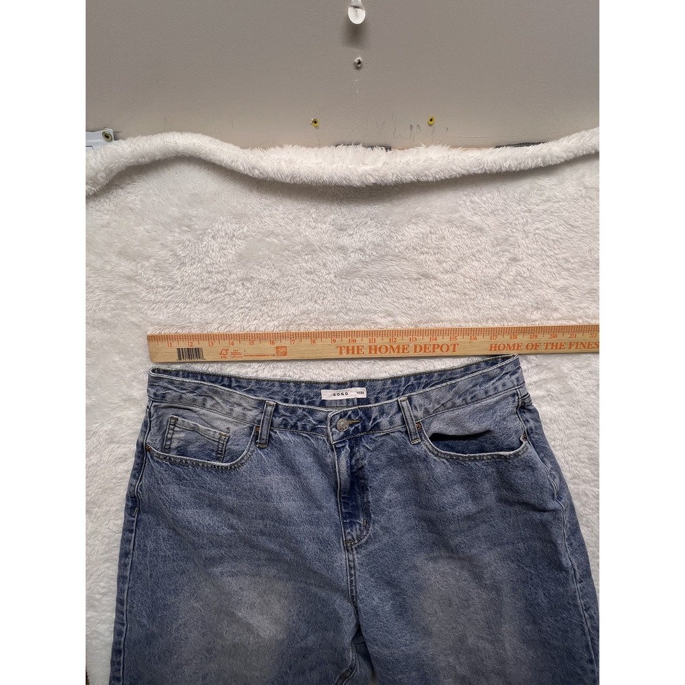 Vintage S.O.N.G. Jeans‎ Shorts Mens 33 Wide Leg Skater Grunge Denim 90s - Picture 6 of 11